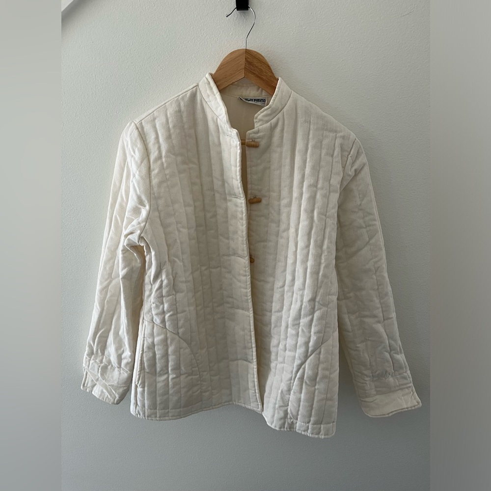 VINTAGE Quilted Cream Jacket